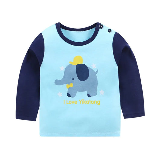 Children's Long-sleeved T-shirt Cotton Single Top - Enfance-Heureuse