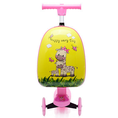 Children's Cute Cartoon Scooter Trolley Case - Enfance-Heureuse