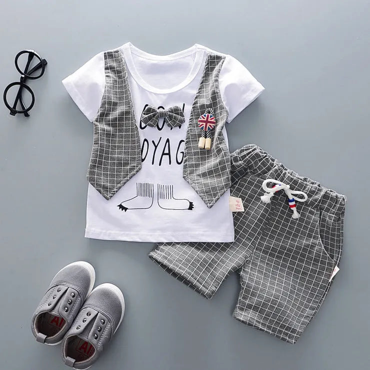 Children's Clothing Vest Short-Sleeved Suit New Summer Children's Children's Suit - Enfance-Heureuse