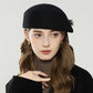 Autumn And Winter Retro Style Feather Decorative Wool Beret