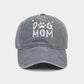 Cotton Worn Looking Washed-out Letter Embroidered Baseball Cap