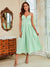 European And American Women's Clothing Multi-color Sling Swing Dress