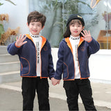 Enfants de Vêtements Ensemble Polaire Cardigan Chandail À Capuchon - Enfance-Heureuse