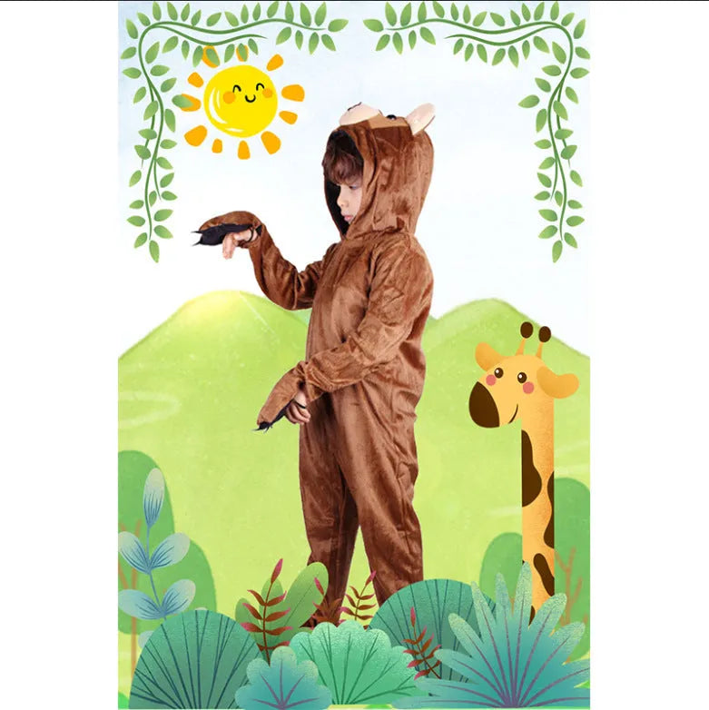 Children's Animal Brown Bear Modeling Costume Props - Enfance-Heureuse