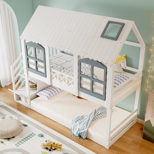 Massivholz Doppelschicht Babybett - Enfance-Heureuse