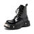 New Men's Chunky Heel Platform Round Head Lace-up Martin Boots - Enfance-Heureuse