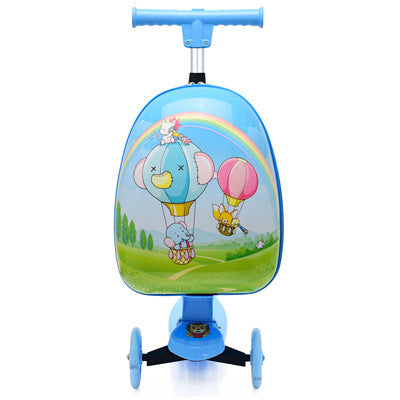 Children's Cute Cartoon Scooter Trolley Case - Enfance-Heureuse