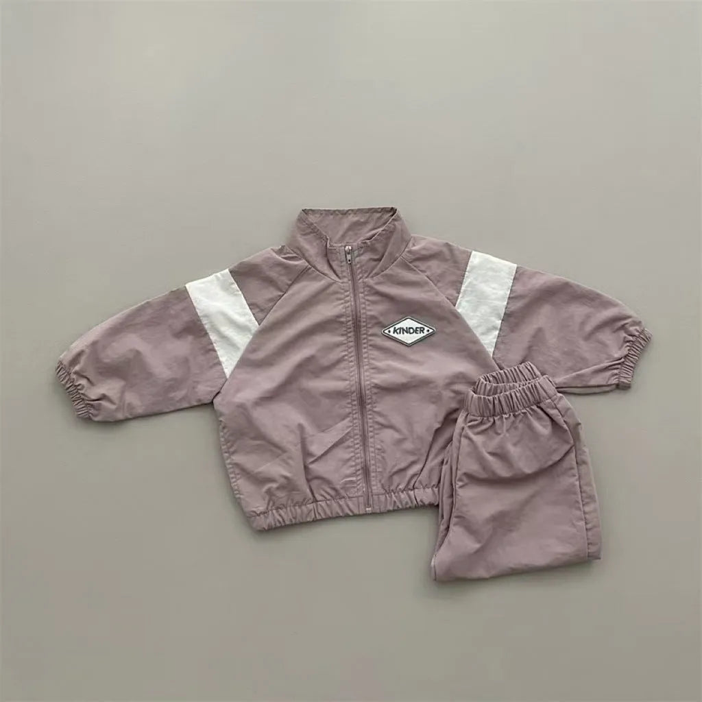 Sport Cardigan Suit Stand Collar Long-sleeve Zipper Suit - Enfance-Heureuse