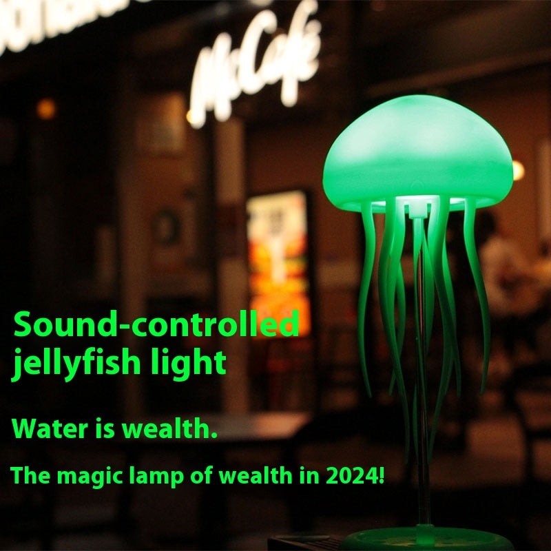Jellyfish Mood Lamp LED Jellyfish Night Light Portable Jellyfish Lamp Jellyfish Decorations Smart Table Lamp For Bedside Desk - Enfance-Heureuse