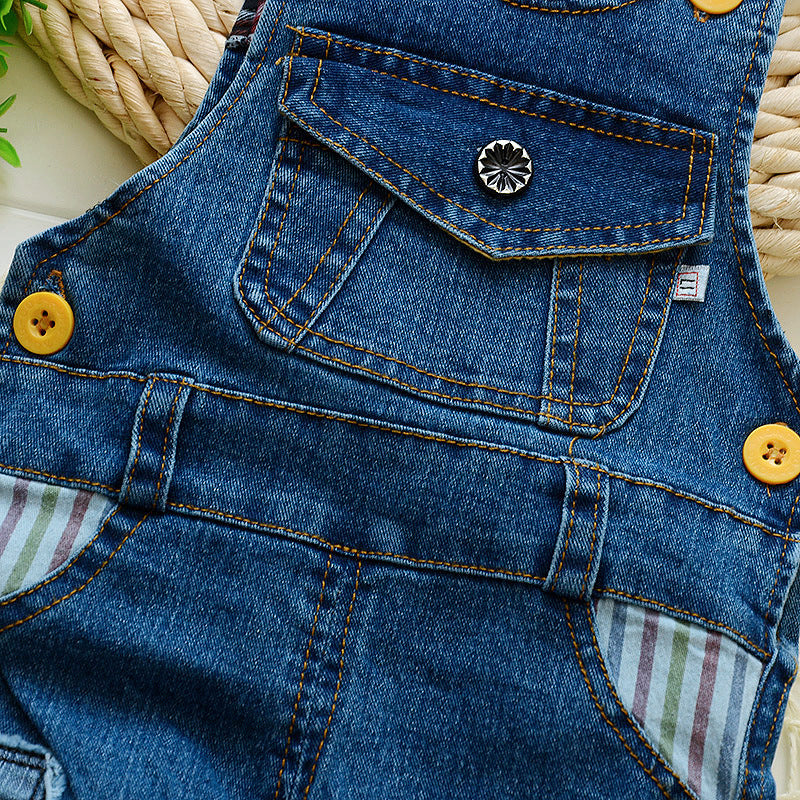 Kids Strap Jeans For Boys And Girls - Enfance-Heureuse