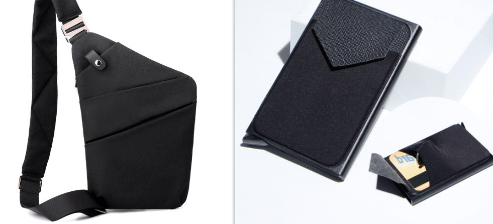 Sacs de poitrine en toile pour hommes et femmes, portés sur une épaule