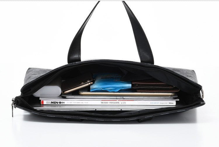 Atmospheric Plaid Business Handbag Horizontal Shoulder Messenger - Enfance-Heureuse