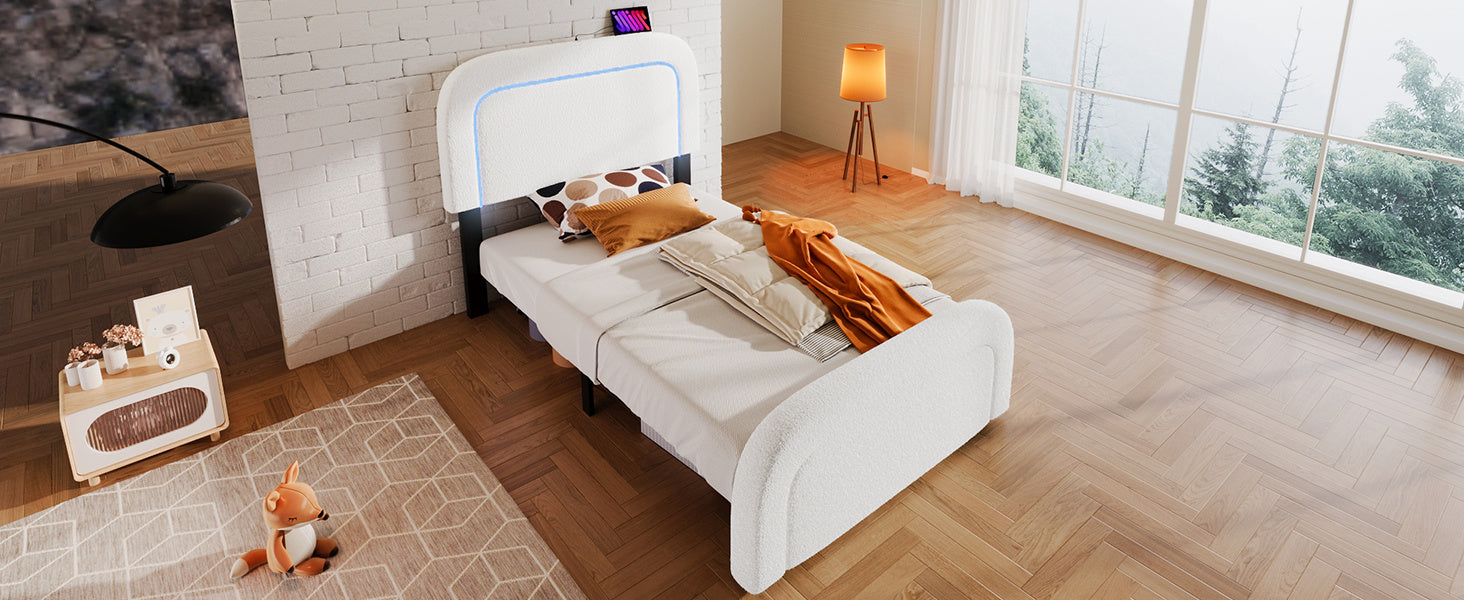 The Wooden Bed Frame Has A Mattress Size 90cmx200cm - Enfance-Heureuse