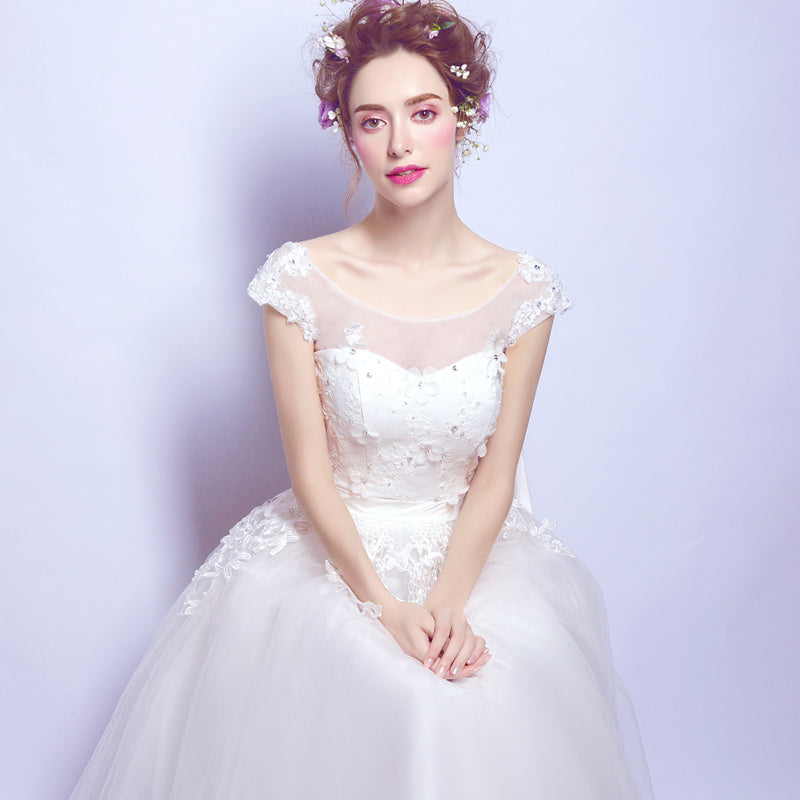 White Short Birthday Light Luxury Dress - Enfance-Heureuse