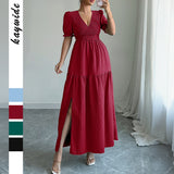 Deep V High Sense Dress Women's Clothing - Enfance-Heureuse