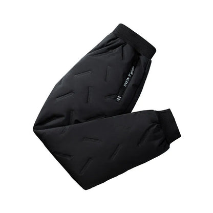 Boys 'fleece And Thickened Cold Proof Warm Bunched Feet Pants - Enfance-Heureuse