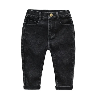 Children's High Elastic Fitting Denim Trousers - Enfance-Heureuse