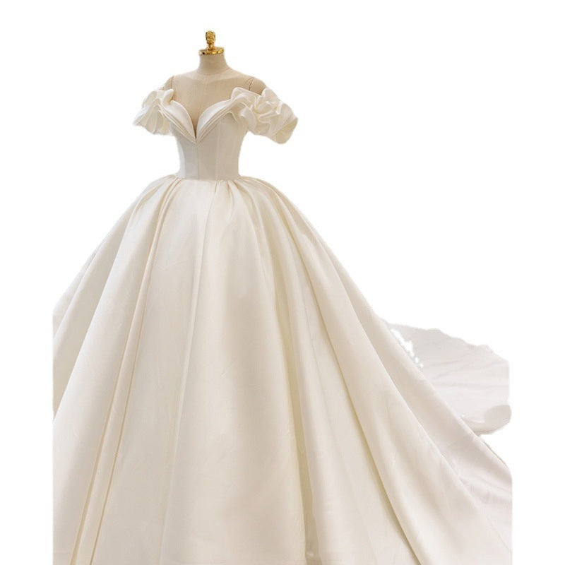 French Bride Small Premium Wedding Dress - Enfance-Heureuse