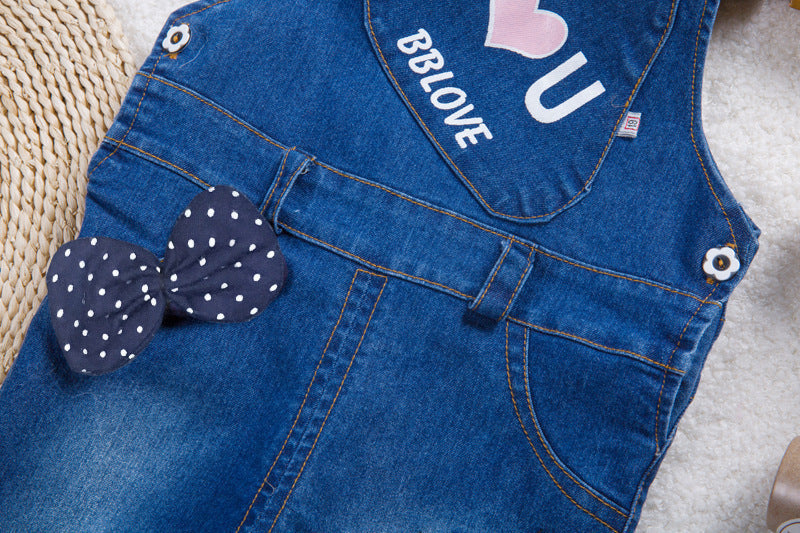 Kids Strap Jeans For Boys And Girls - Enfance-Heureuse