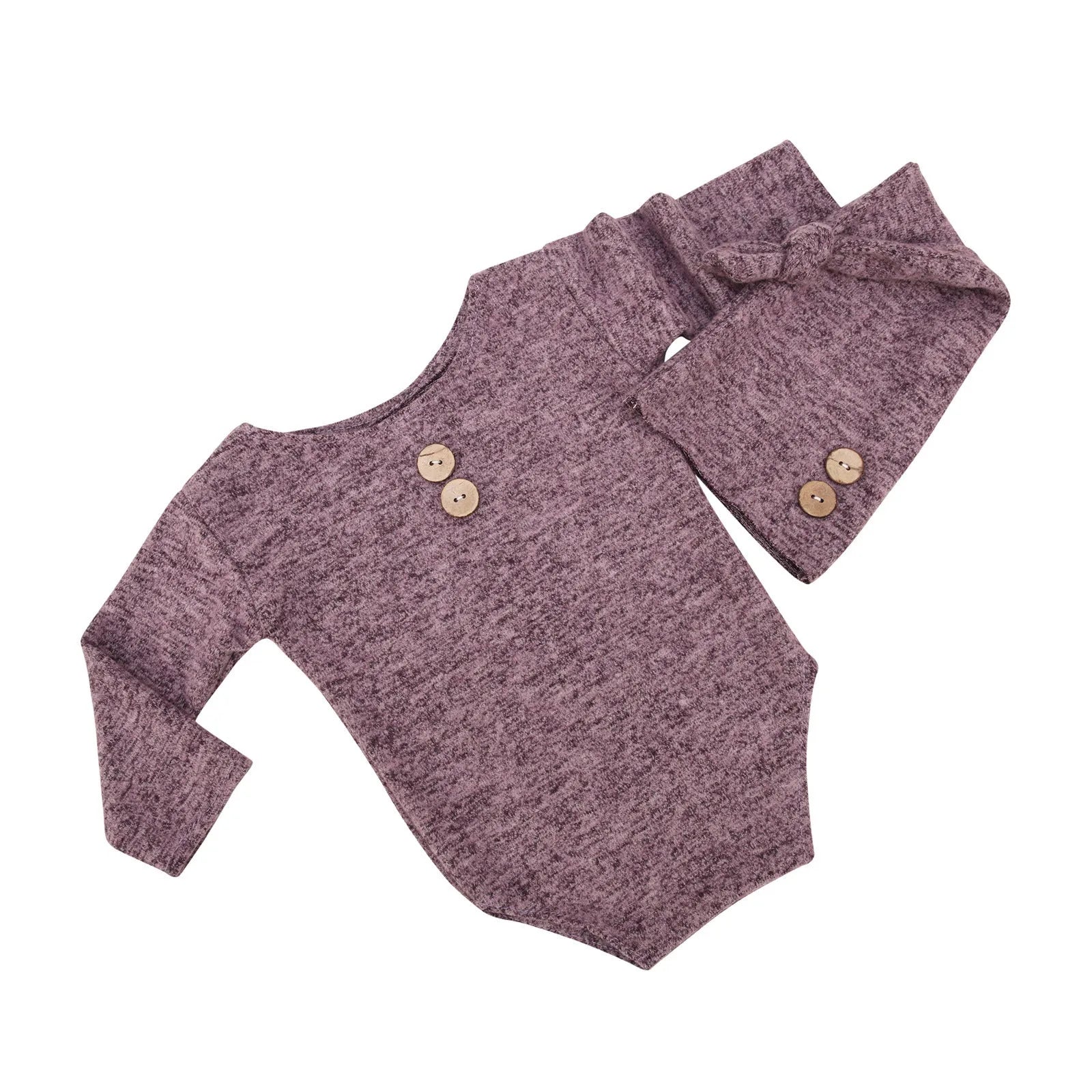 Bébé Photo Vêtements Accessoires Bouton Chapeau Deux Ensembles - Enfance-Heureuse