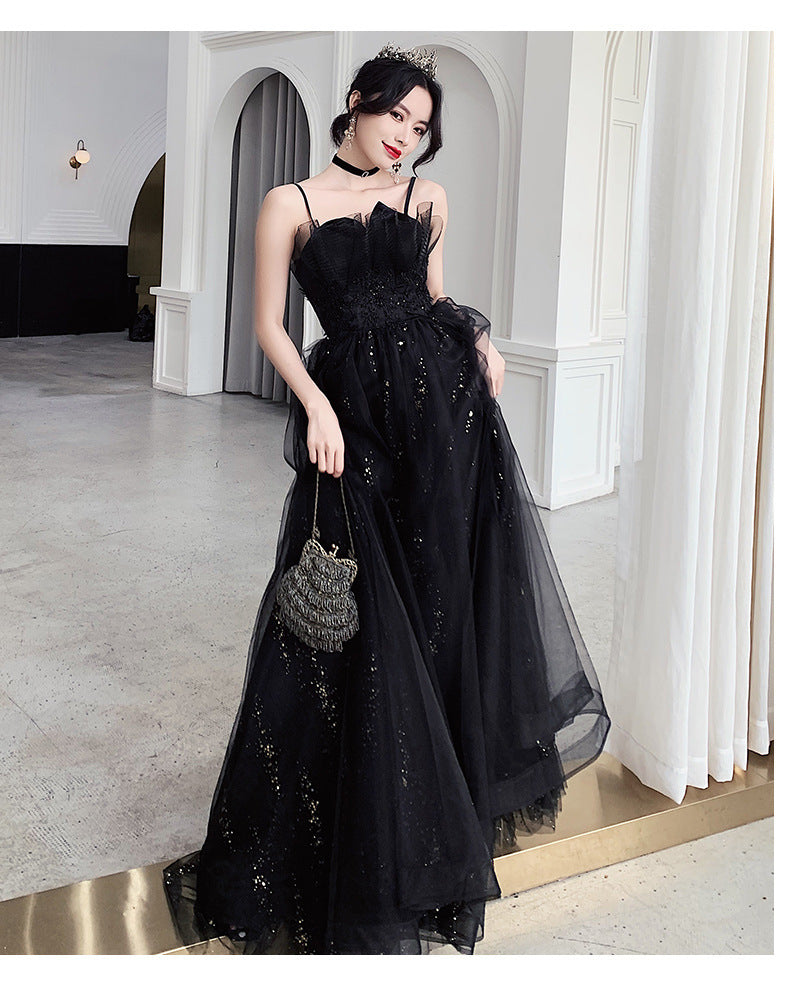 Black Evening Dress Temperamental Minority High-end - Enfance-Heureuse