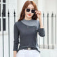 Fleece-lined Korean Style Slimming Bottoming Shirt Autumn And Winter - Enfance-Heureuse