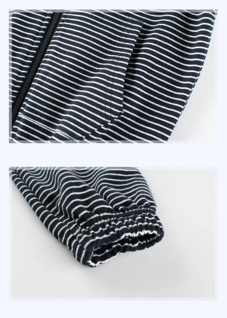 Fashion Boy Versatile Striped Cardigan Jacket - Enfance-Heureuse