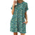 Loose Crew Neck Short Sleeve Printed Pocket Dress - Enfance-Heureuse