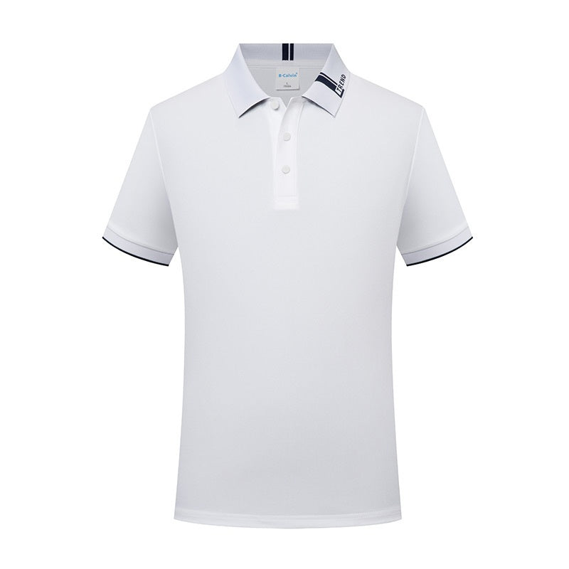 Breathable Refreshing Fashion Letter Short Sleeve Lapel Polo Shirt - Enfance-Heureuse