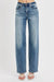 RISEN Full Size Distressed Wide Leg Jeans Plus Size - Enfance-Heureuse