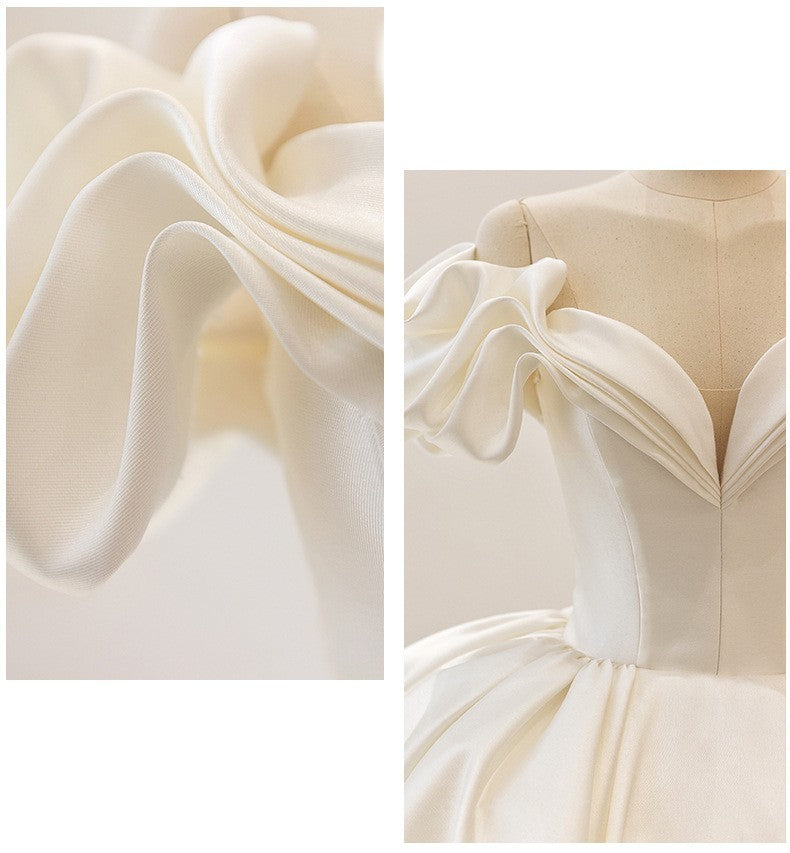 French Bride Small Premium Wedding Dress - Enfance-Heureuse