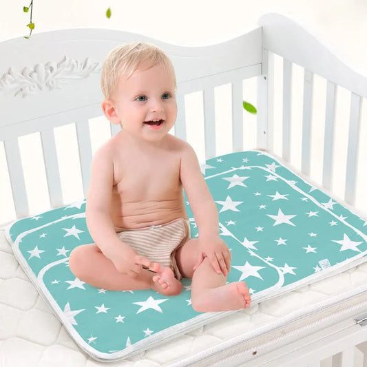 Nouveau Bébé Respirant Et table à Langer de Coton Bande Dessinée Étanche Pad - Enfance-Heureuse