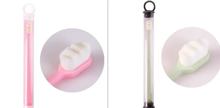 Brosse à dents ultra-fine à poils super doux, brosse de nettoyage en profondeur portable pour outils de soins bucco-dentaires, soins des dents, nettoyage buccal, voyage
