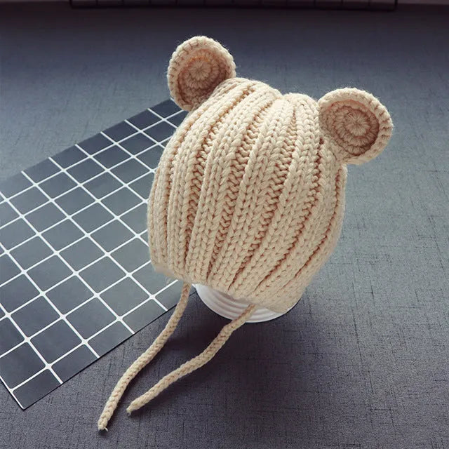 Baby Children's Ear Protection Wool Hat Korean Version 1 Boy Hat New Style 2 Girl Hat - Enfance-Heureuse