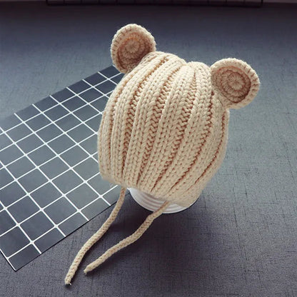 Chapeau de protection auditive en laine pour bébé et enfant, version coréenne, 1 chapeau pour garçon, nouveau style, 2 chapeaux pour fille
