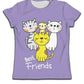 Children Boy T-shirt Clothes Casual Soft T-shirt Cute Cat Cartoon Pattern - Enfance-Heureuse
