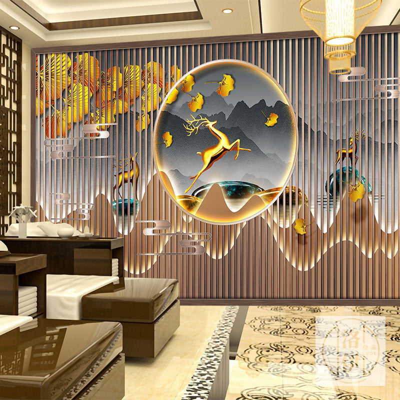 Luxury New Chinese Office Wallpaper - Enfance-Heureuse