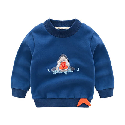 Sweat-shirt coréen pour garçon avec cachemire - Enfance-Heureuse
