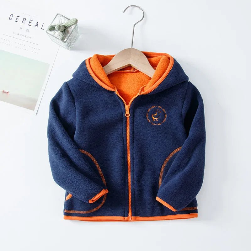 Enfants de Vêtements Ensemble Polaire Cardigan Chandail À Capuchon - Enfance-Heureuse