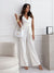 V-neck Sleeveless Jumpsuit With Belt Design Summer Fashion Trousers Women's Clothing - Enfance-Heureuse