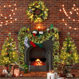 Pre-lit Christmas Tree Artificial Christmas 4-piece Set - Enfance-Heureuse