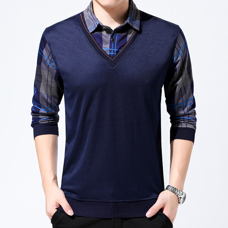 Long-sleeved T-shirt Men's Middle-aged And Elderly Clothes - Enfance-Heureuse