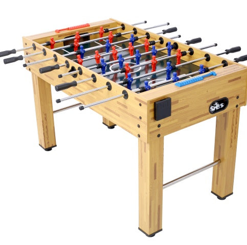 54-Inch Hurricane Foosball Table For Family Game Rooms With Light Cherry Finish, Analog Scoring And Free Accessories - Enfance-Heureuse