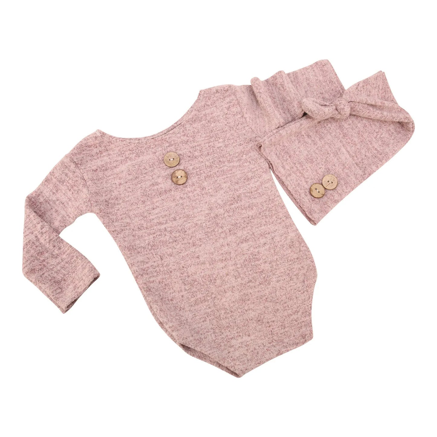 Bébé Photo Vêtements Accessoires Bouton Chapeau Deux Ensembles - Enfance-Heureuse