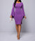 Women's Solid Color Lace Sleeve Casual Hip Hugging Dress - Enfance-Heureuse