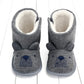 Bébé Laine Chaussures En Coton Chaud, Hiver Chaud Haut-dessus Chaussures - Enfance-Heureuse