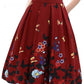 European And American Vintage Printed Floral Skirt - Enfance-Heureuse