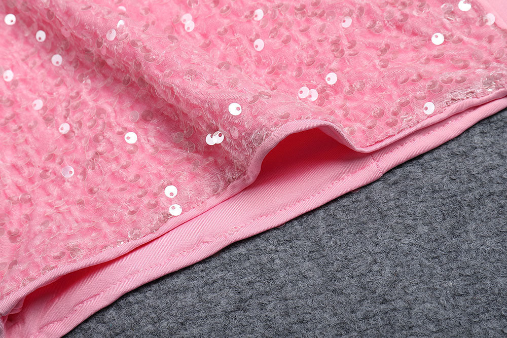 Women's Off-shoulder Slimming Sequins Backless Bow Split Tight Long Dress - Enfance-Heureuse