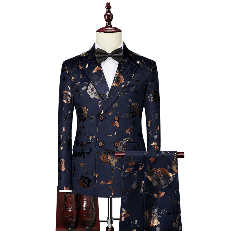 Men's Business Creative Printed Tie Suit Set - Enfance-Heureuse