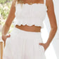 Ruffled Square Neck Cami and Shorts Set - Enfance-Heureuse